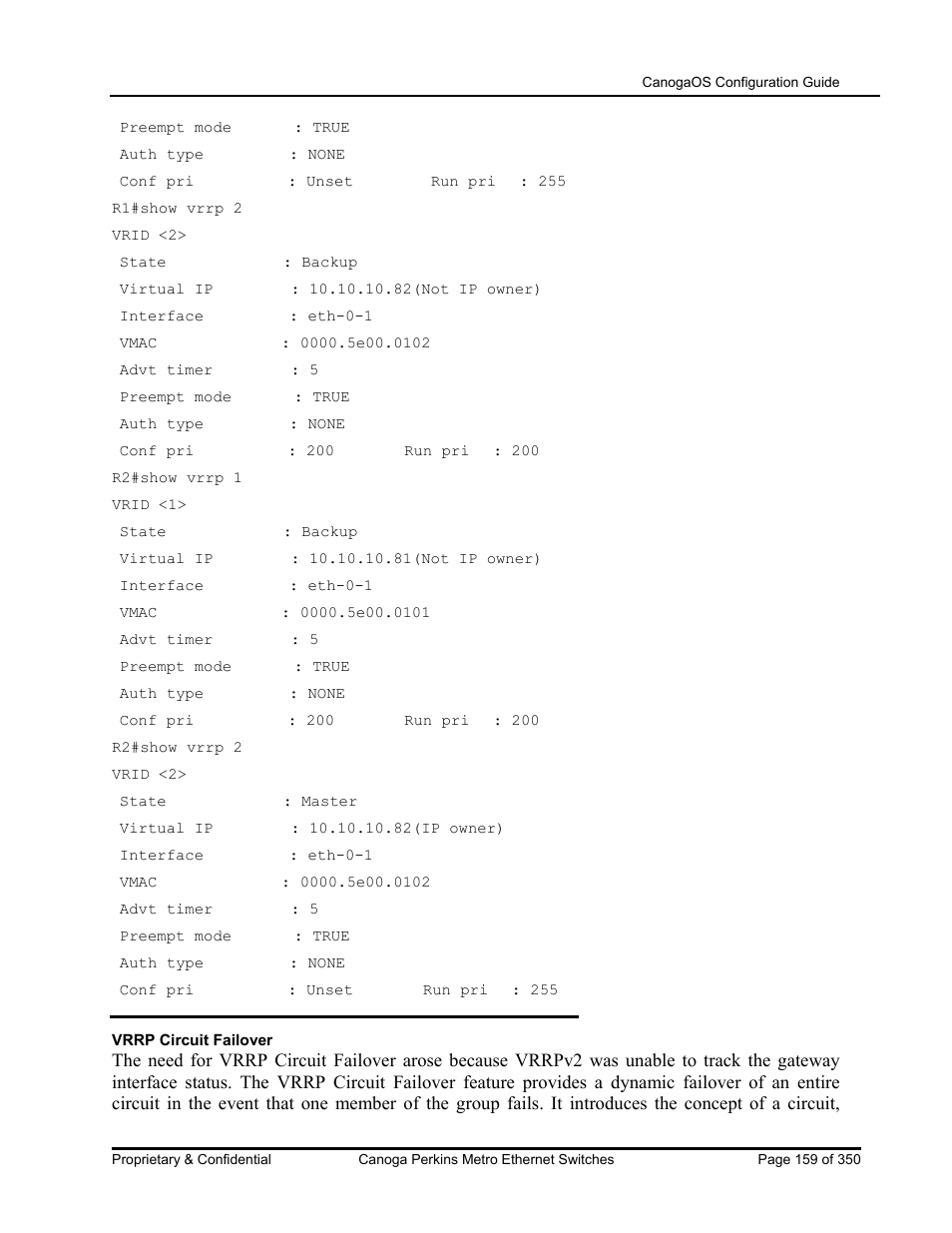 CANOGA PERKINS CanogaOS Configuration Guide User Manual | Page 159 / 350