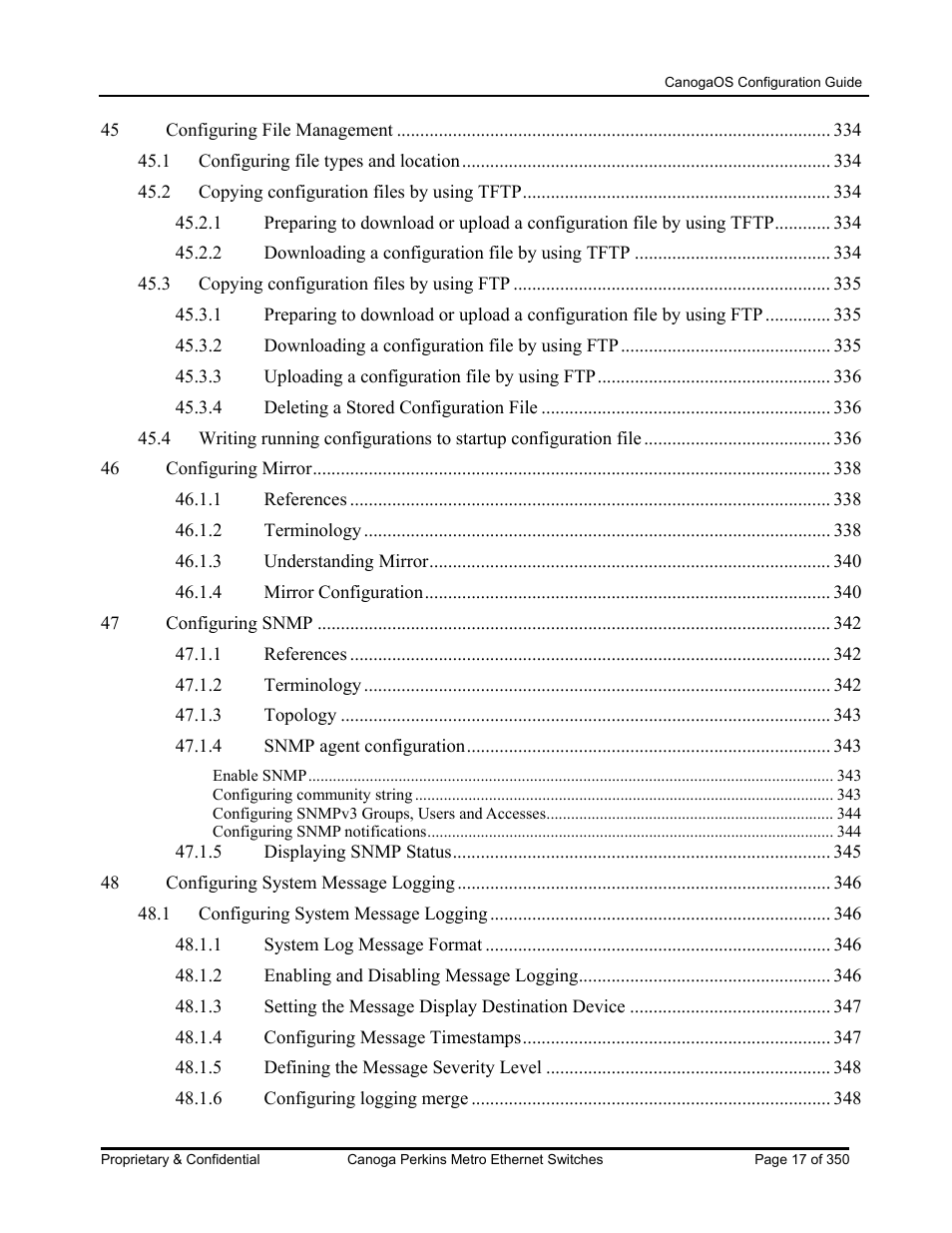 CANOGA PERKINS CanogaOS Configuration Guide User Manual | Page 17 / 350