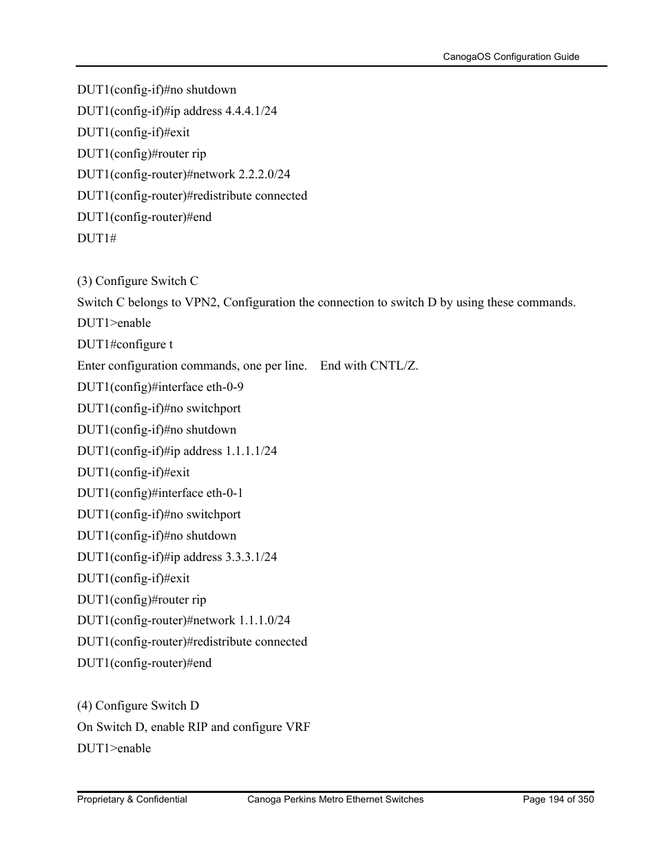 CANOGA PERKINS CanogaOS Configuration Guide User Manual | Page 194 / 350