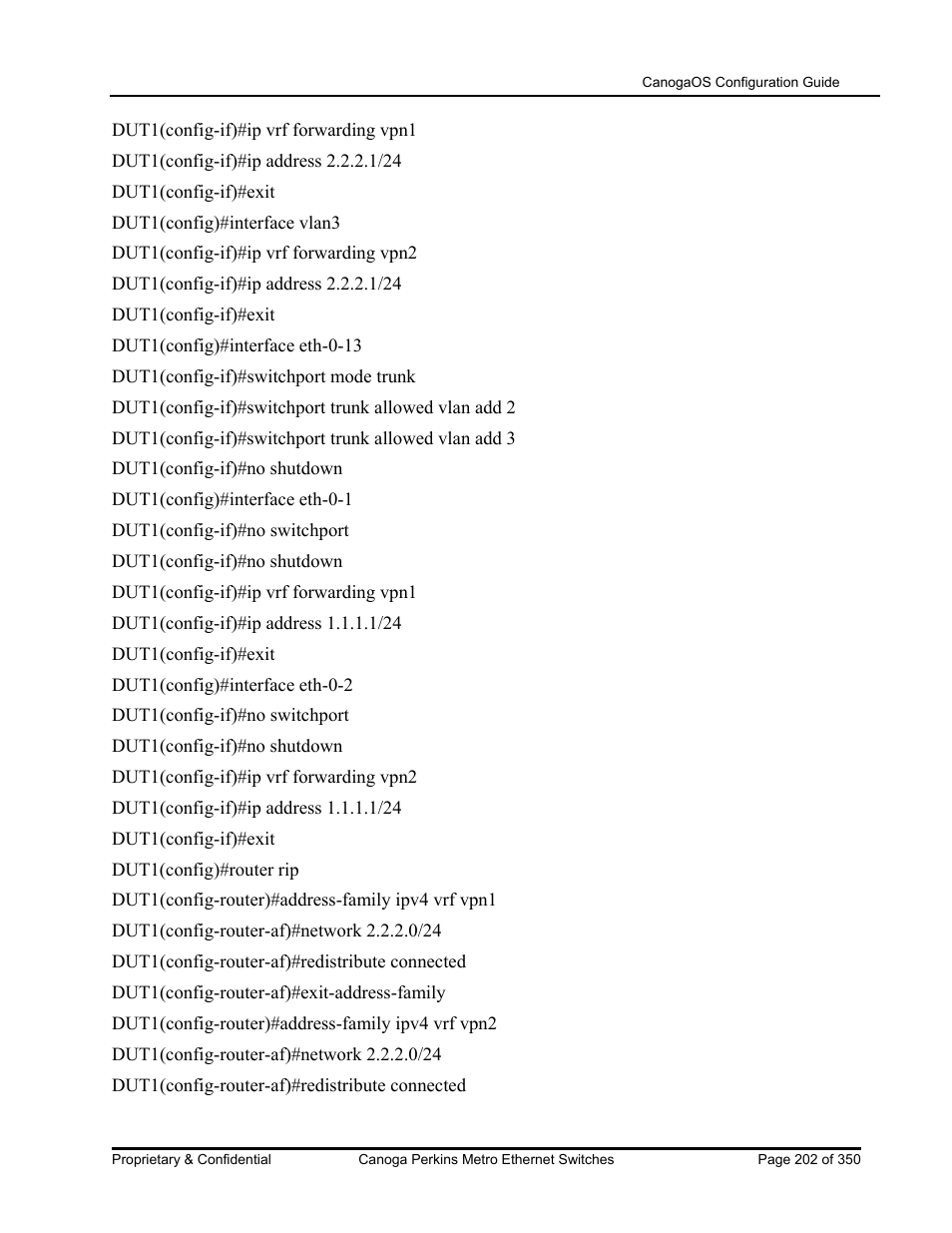 CANOGA PERKINS CanogaOS Configuration Guide User Manual | Page 202 / 350