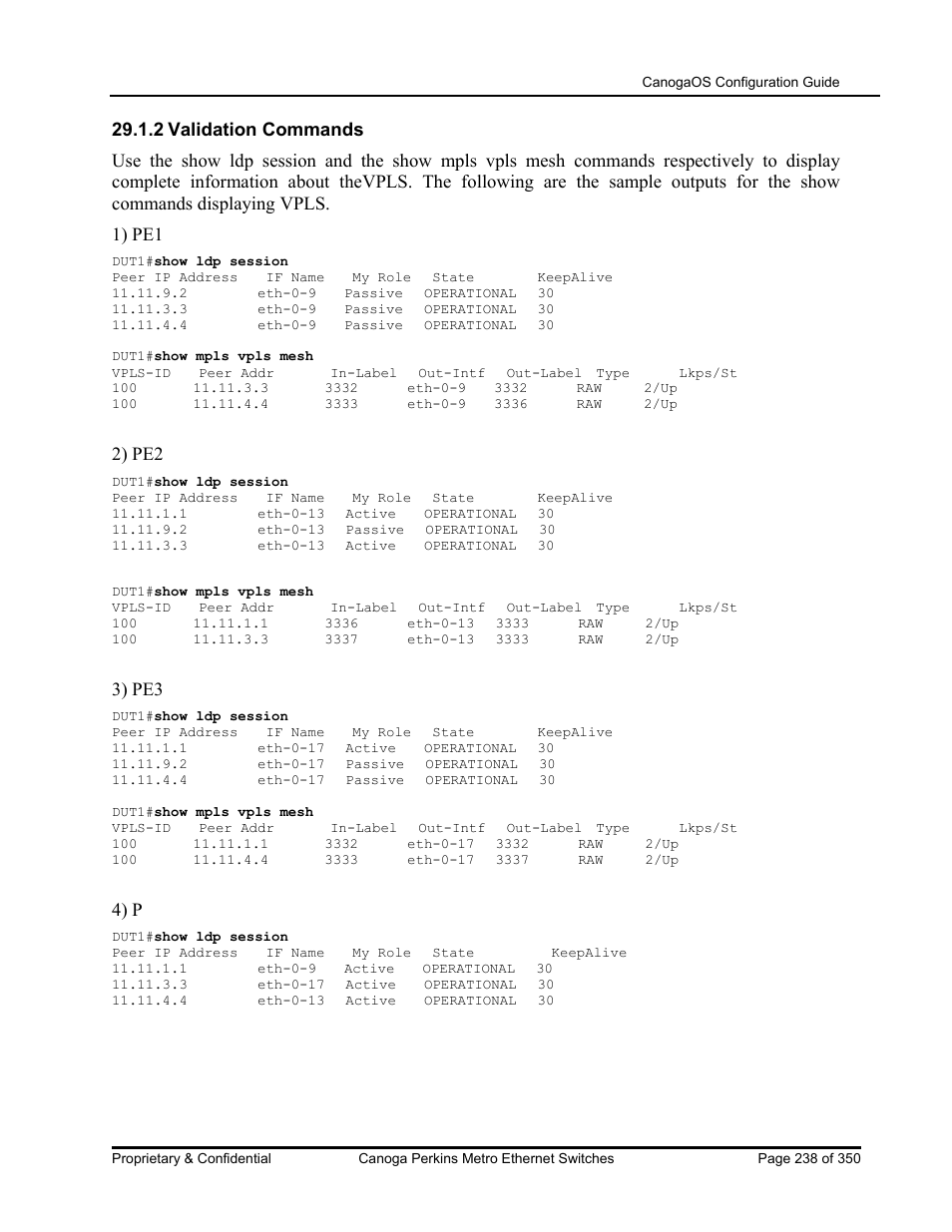 CANOGA PERKINS CanogaOS Configuration Guide User Manual | Page 238 / 350