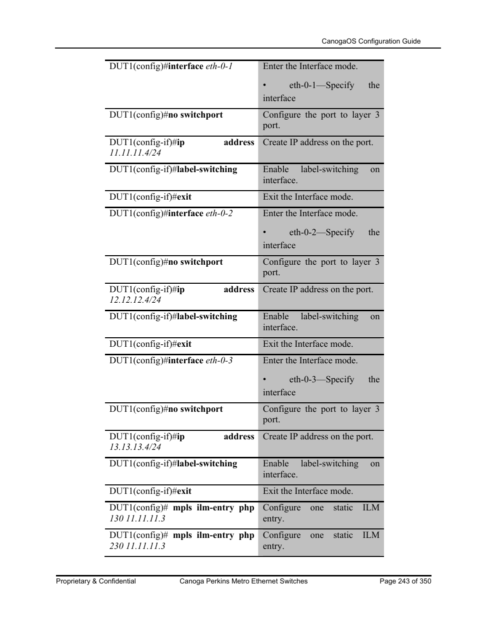 CANOGA PERKINS CanogaOS Configuration Guide User Manual | Page 243 / 350