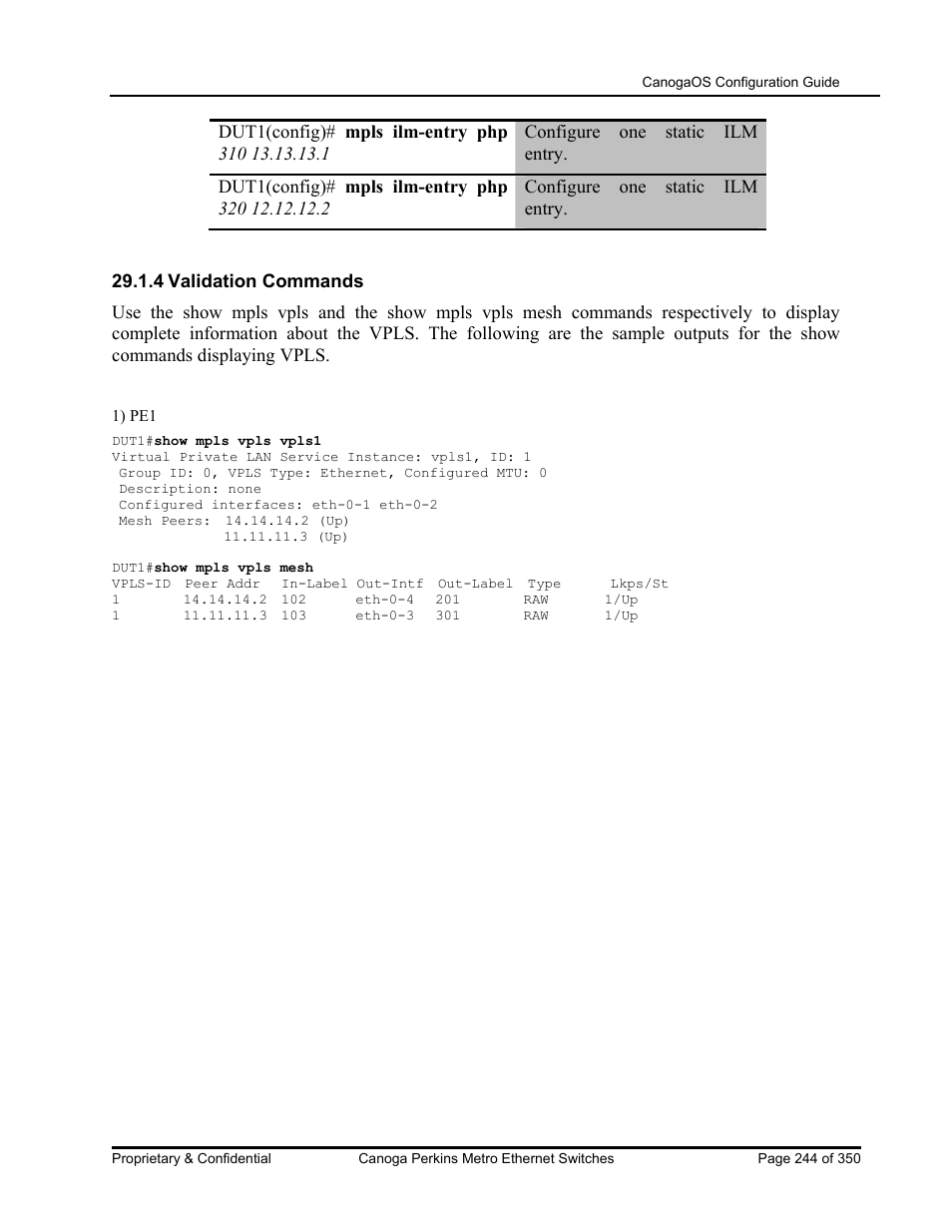 CANOGA PERKINS CanogaOS Configuration Guide User Manual | Page 244 / 350