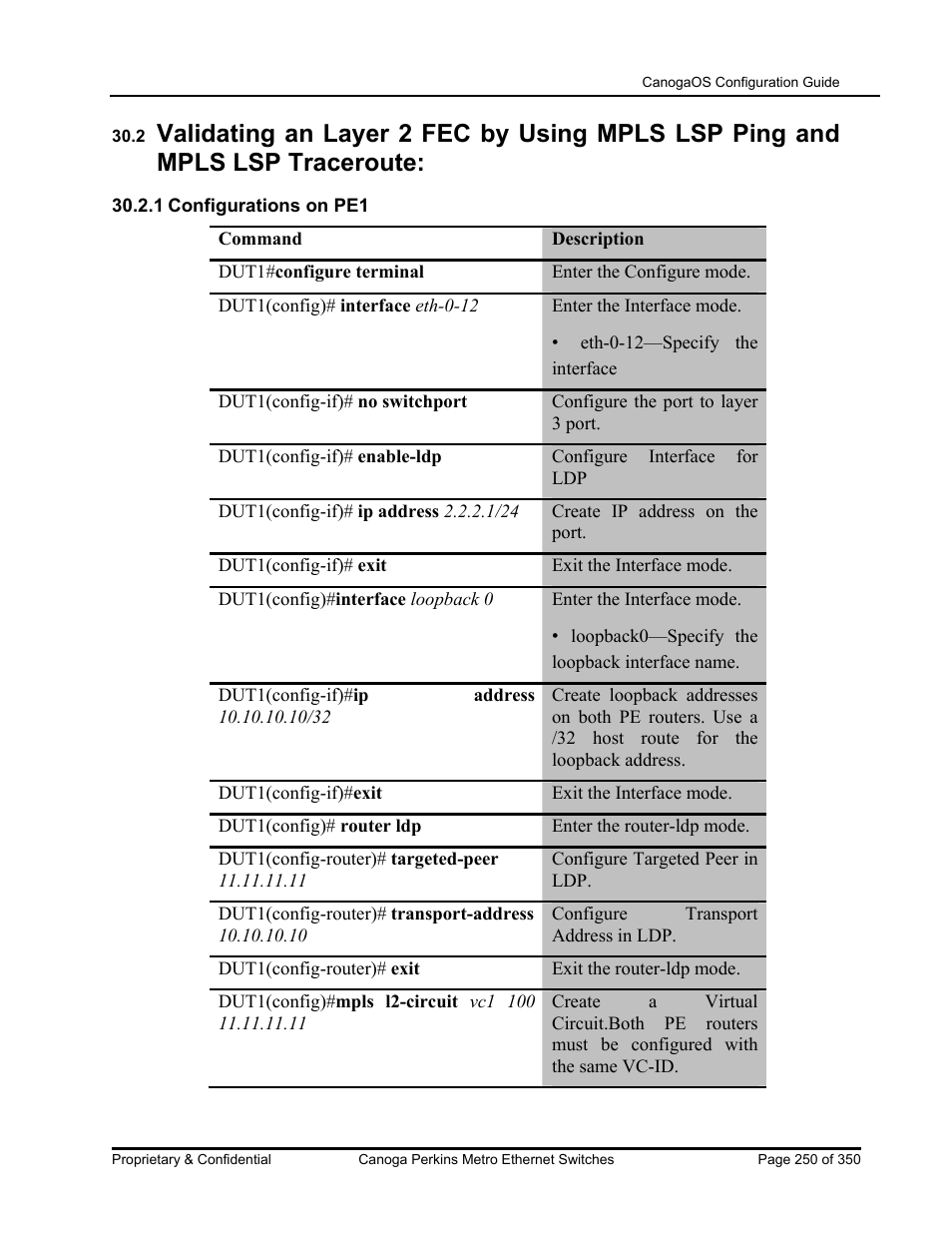 CANOGA PERKINS CanogaOS Configuration Guide User Manual | Page 250 / 350
