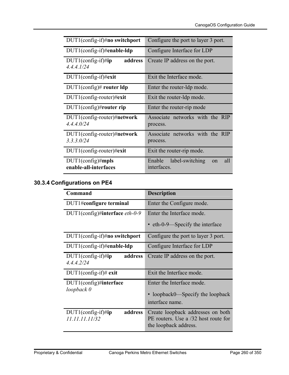 CANOGA PERKINS CanogaOS Configuration Guide User Manual | Page 260 / 350