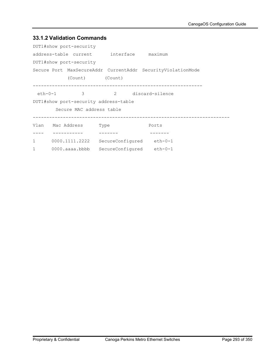 CANOGA PERKINS CanogaOS Configuration Guide User Manual | Page 293 / 350