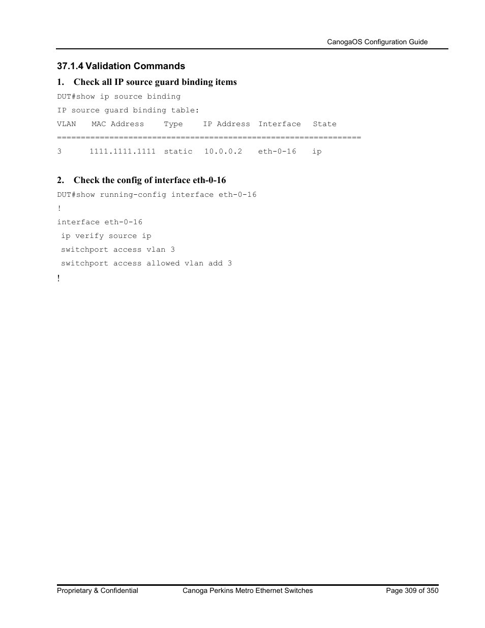 CANOGA PERKINS CanogaOS Configuration Guide User Manual | Page 309 / 350