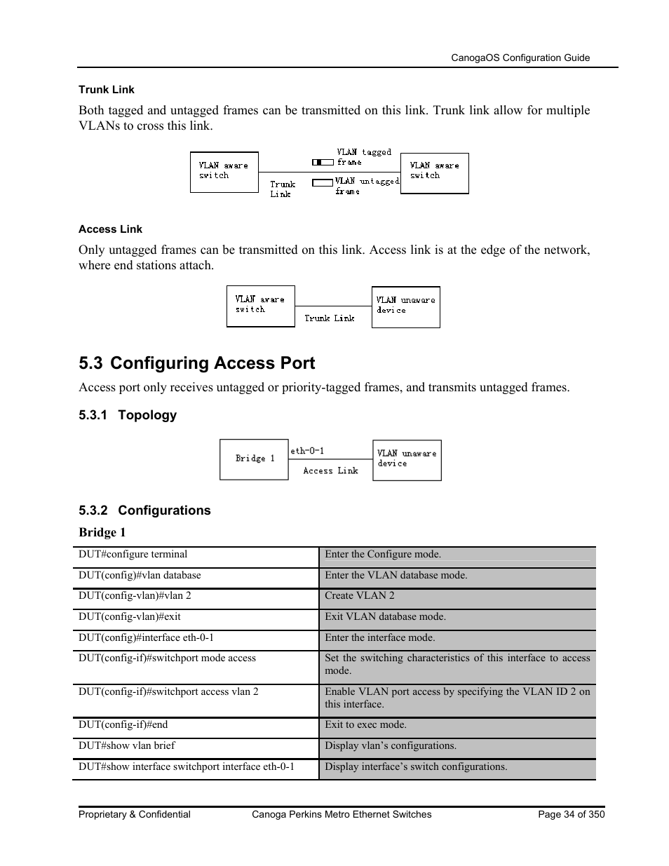3 configuring access port | CANOGA PERKINS CanogaOS Configuration Guide User Manual | Page 34 / 350