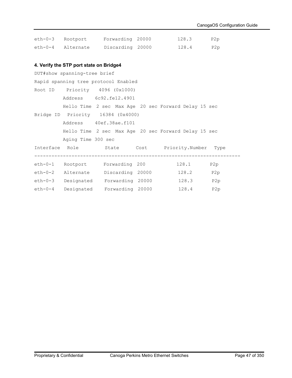 CANOGA PERKINS CanogaOS Configuration Guide User Manual | Page 47 / 350