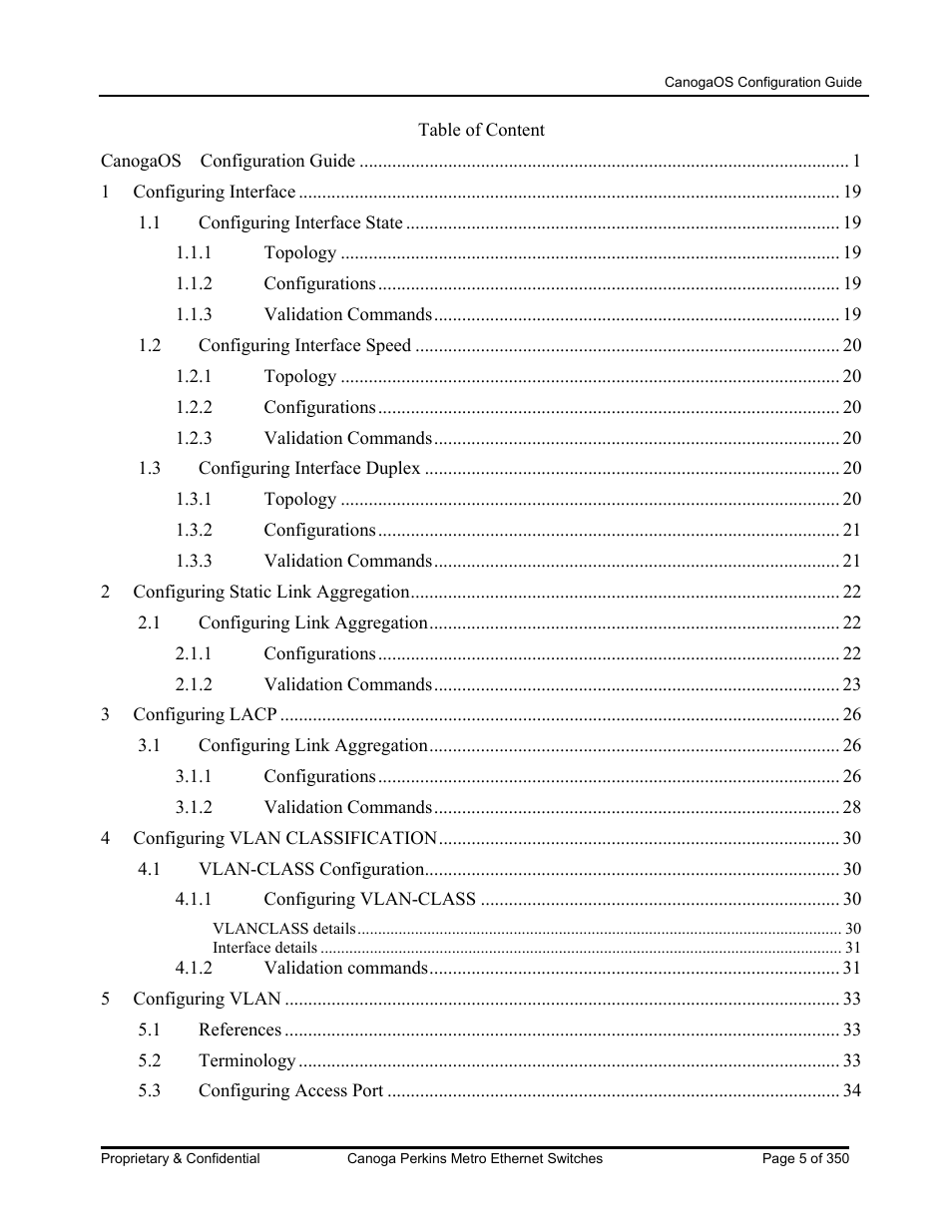 CANOGA PERKINS CanogaOS Configuration Guide User Manual | Page 5 / 350