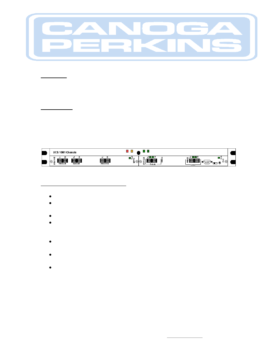 CANOGA PERKINS OADM User Manual | 6 pages