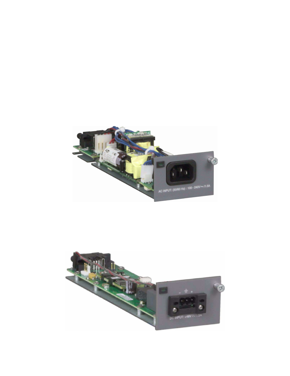 6 powering, 1 ac power supply module, 2 48 vdc power supply module | Powering, Ac power supply module, 48 vdc power supply module | CANOGA PERKINS 9145ELB Network Interface Device Hardware User Manual | Page 25 / 52