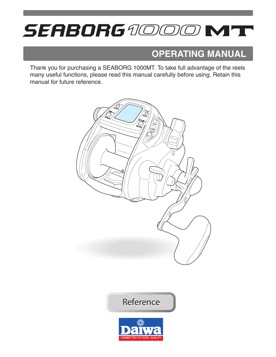 Daiwa SEABORG-1000MT User Manual | 40 pages