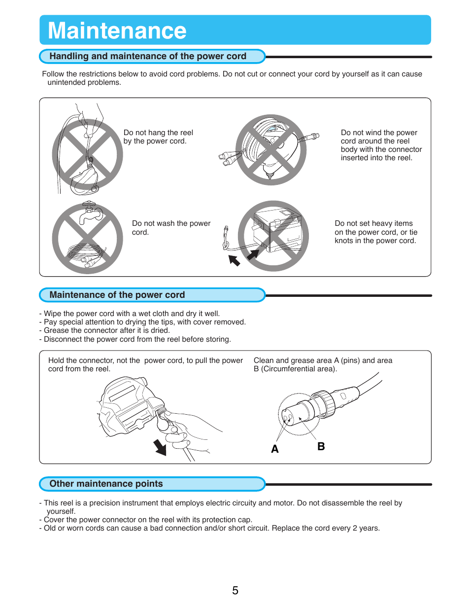 Maintenance | Daiwa SEABORG-1000MT User Manual | Page 7 / 40