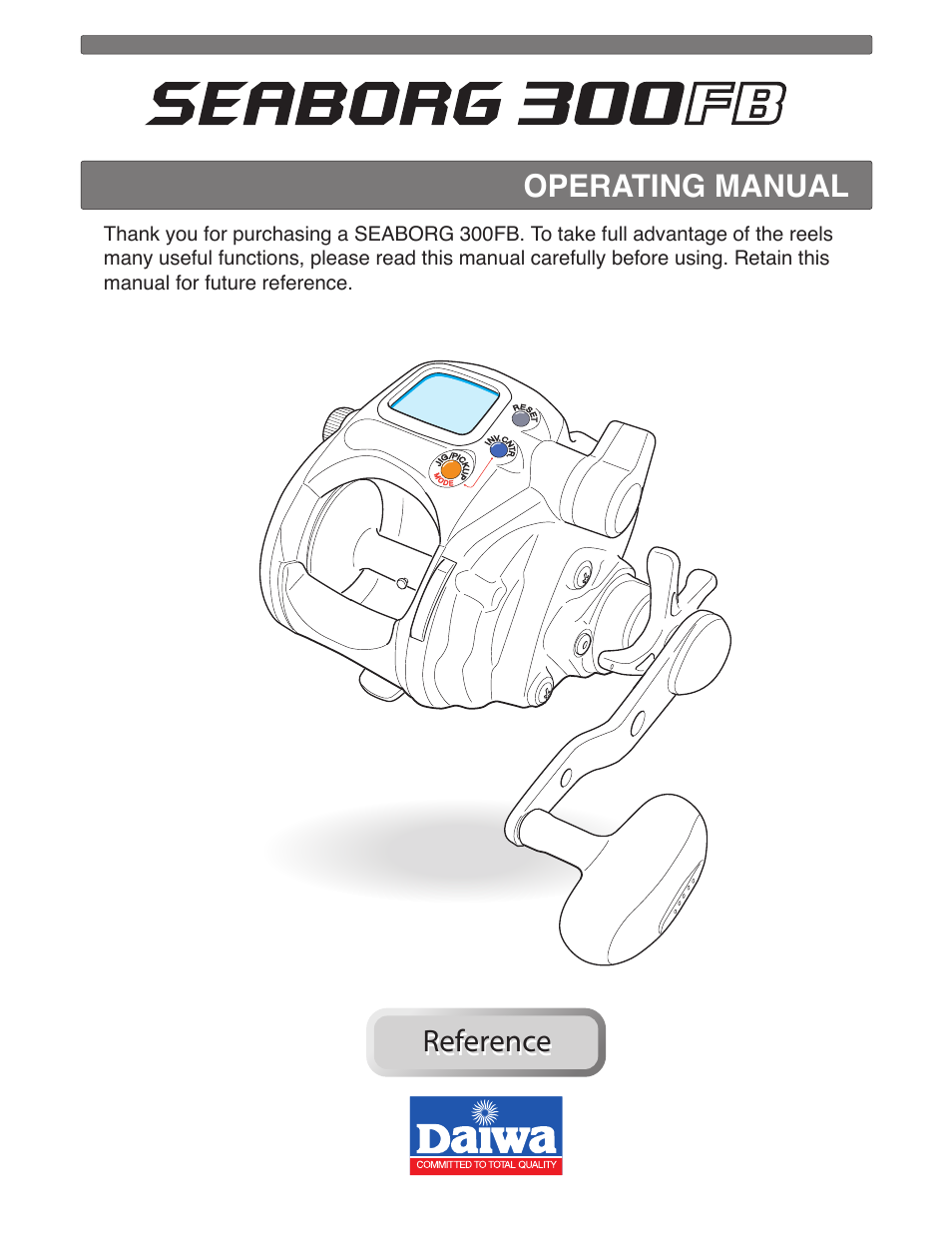 Daiwa SEABORG-300FB User Manual | 38 pages