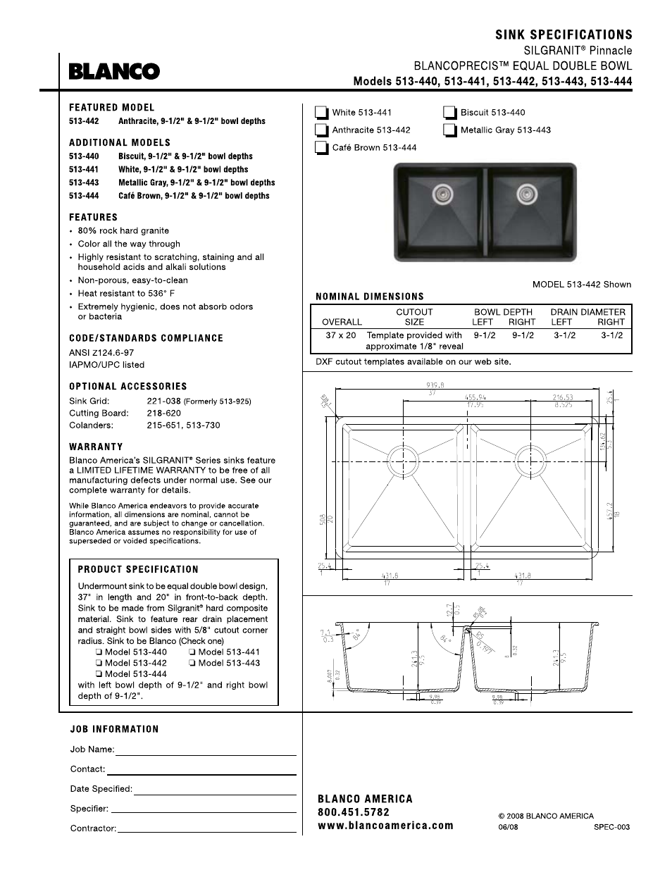 Blanco 513-440 User Manual | 1 page