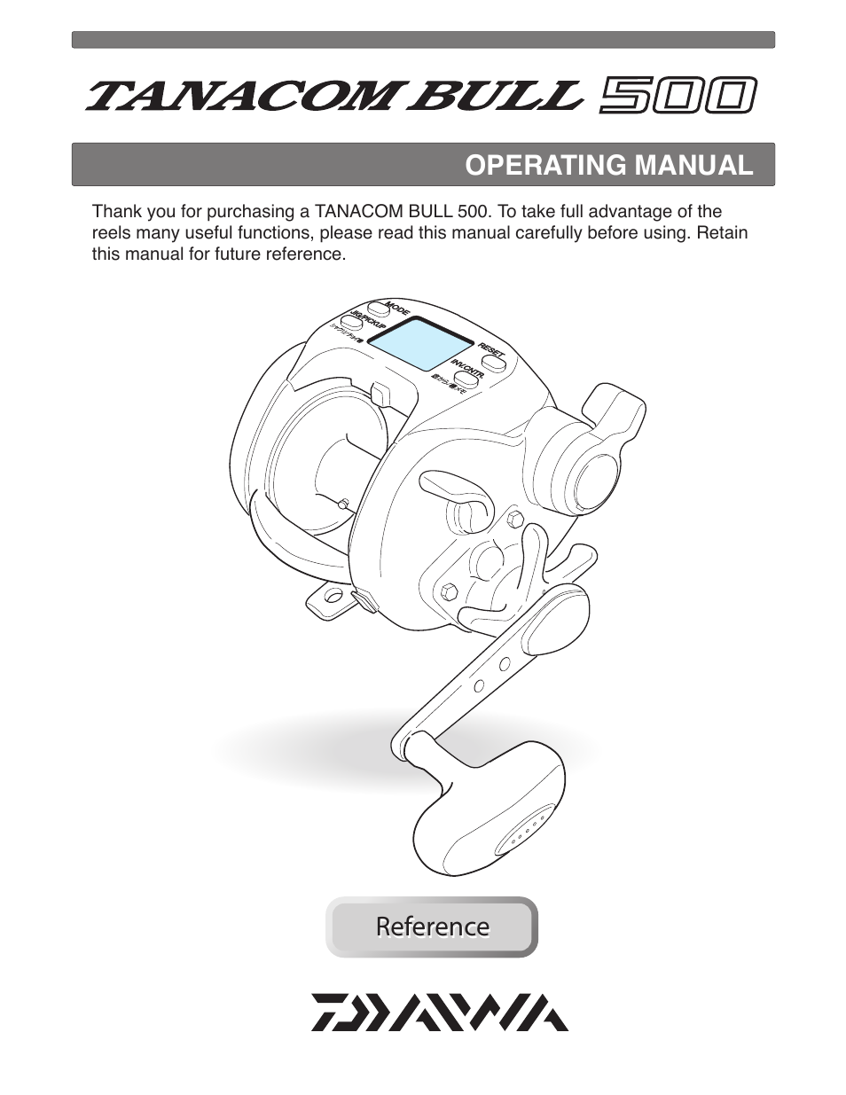 Daiwa TANACOM BULL 500 User Manual | 36 pages