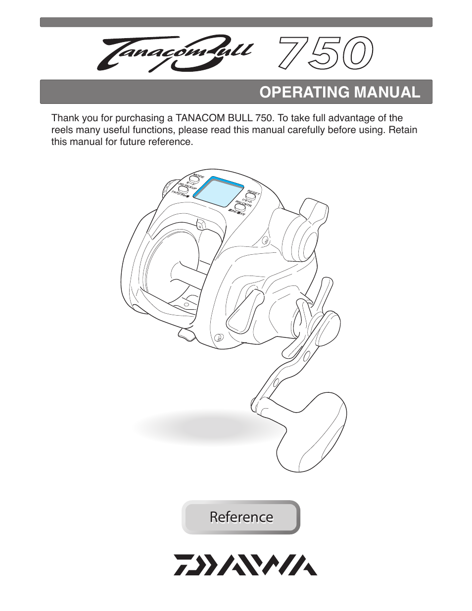 Daiwa TANACOM BULL 750 User Manual | 40 pages