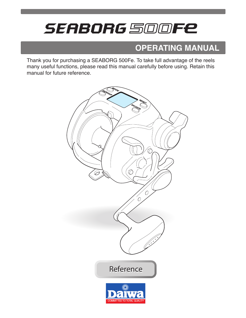 Daiwa SEABORG-500Fe User Manual | 36 pages