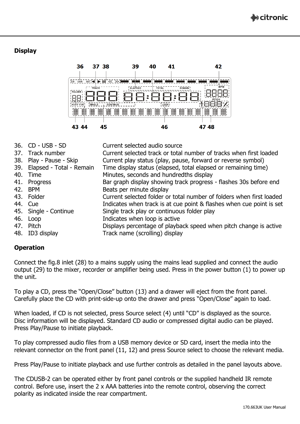 Citronic CDUSB-2 User Manual | Page 5 / 7
