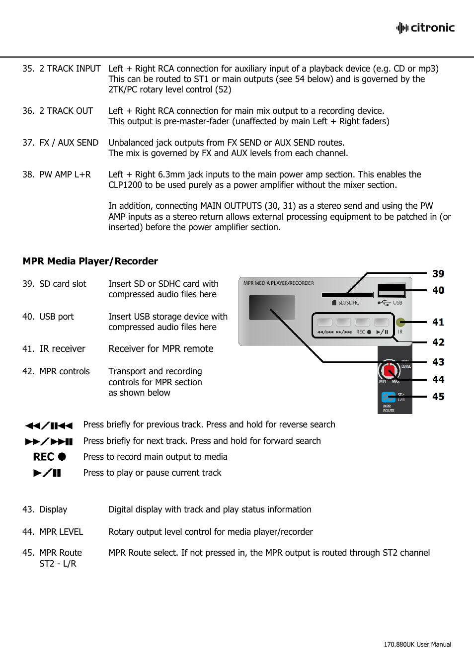 Citronic CLP1200 User Manual | Page 8 / 16