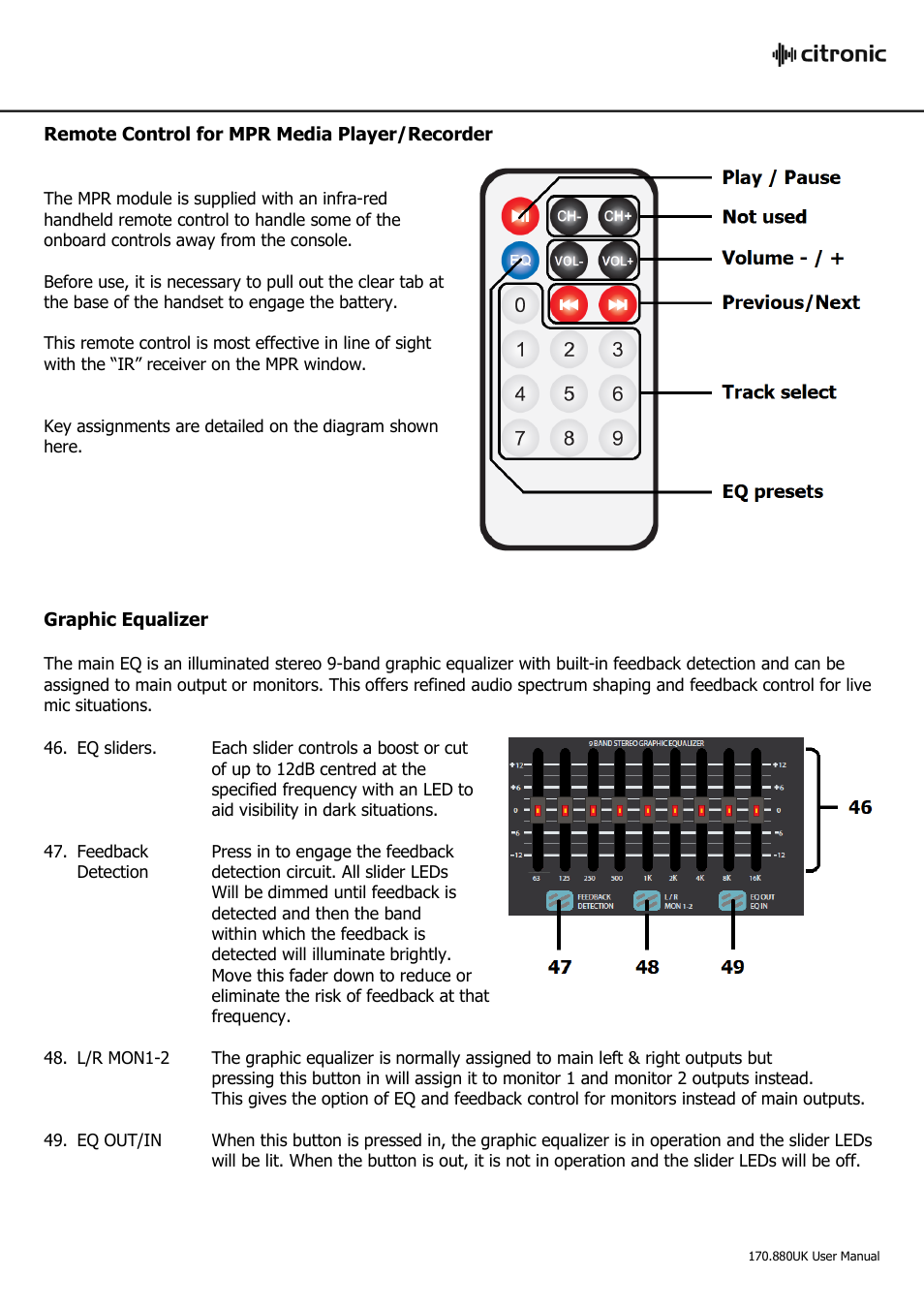 Citronic CLP1200 User Manual | Page 9 / 16