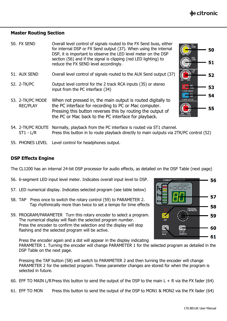 Citronic CL1200 User Manual | Page 10 / 16