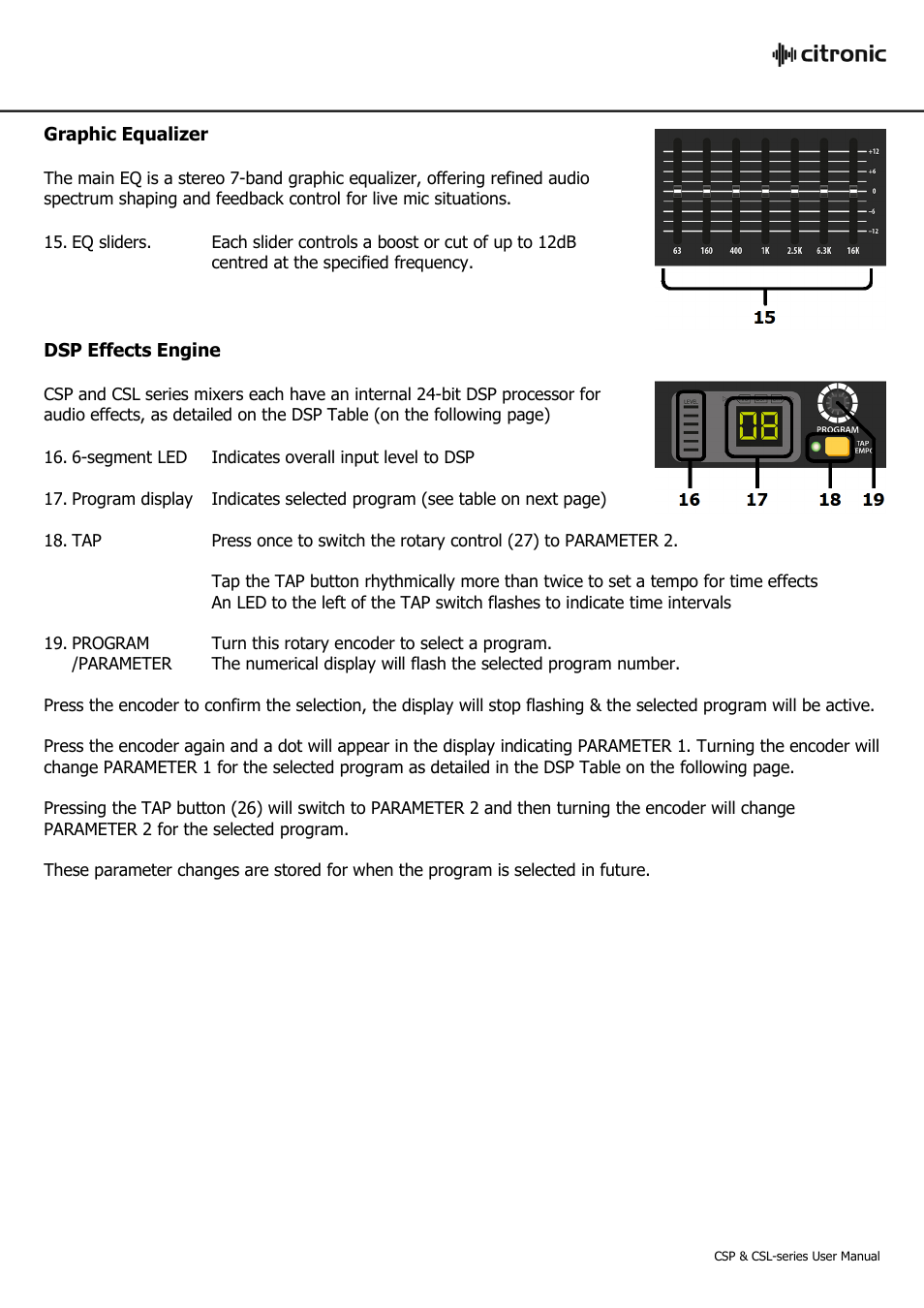 Citronic CSL-SERIES User Manual | Page 6 / 12