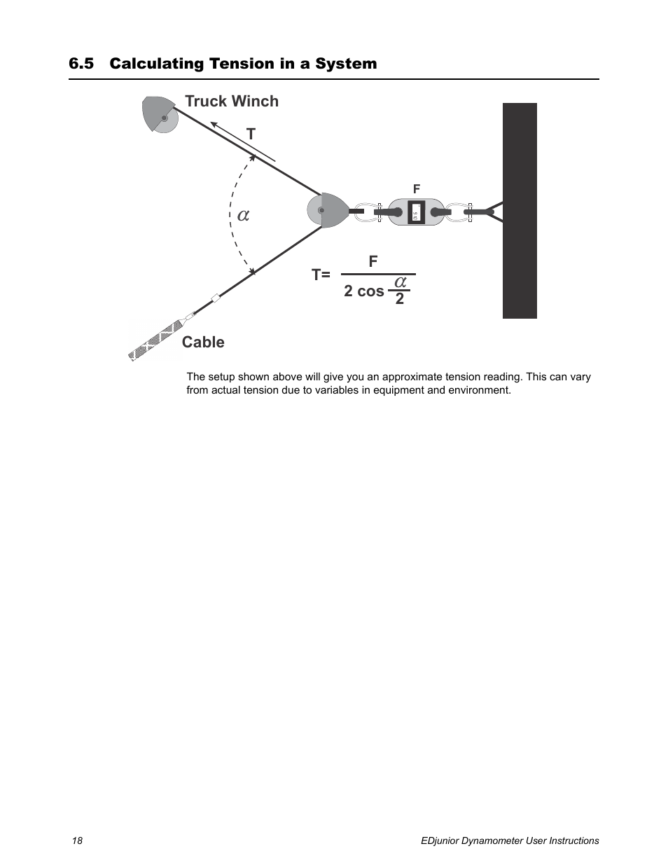 5 calculating tension in a system, Calculating tension in a system | Dillon EDjunior (Old) User Manual | Page 18 / 24