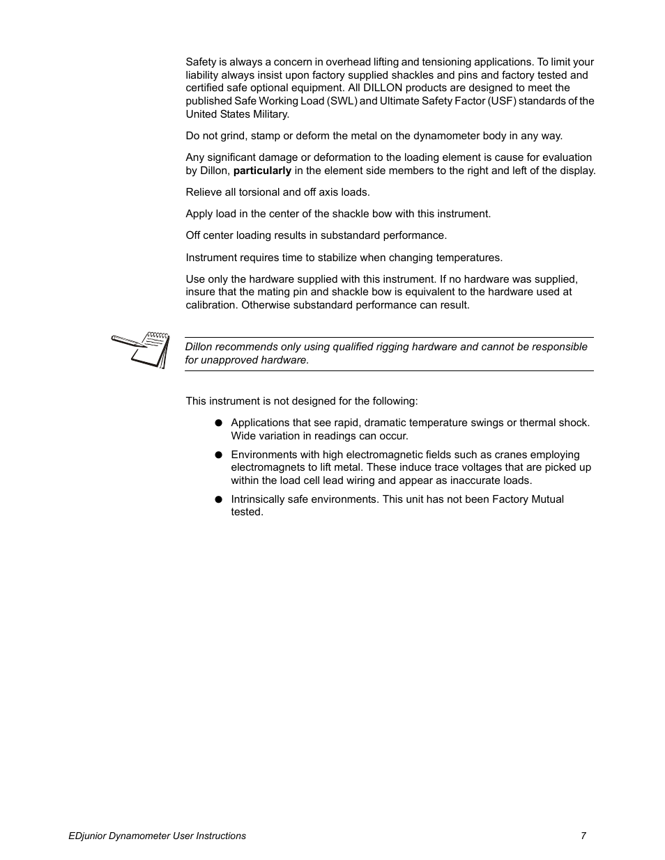 Dillon EDjunior (Old) User Manual | Page 7 / 24