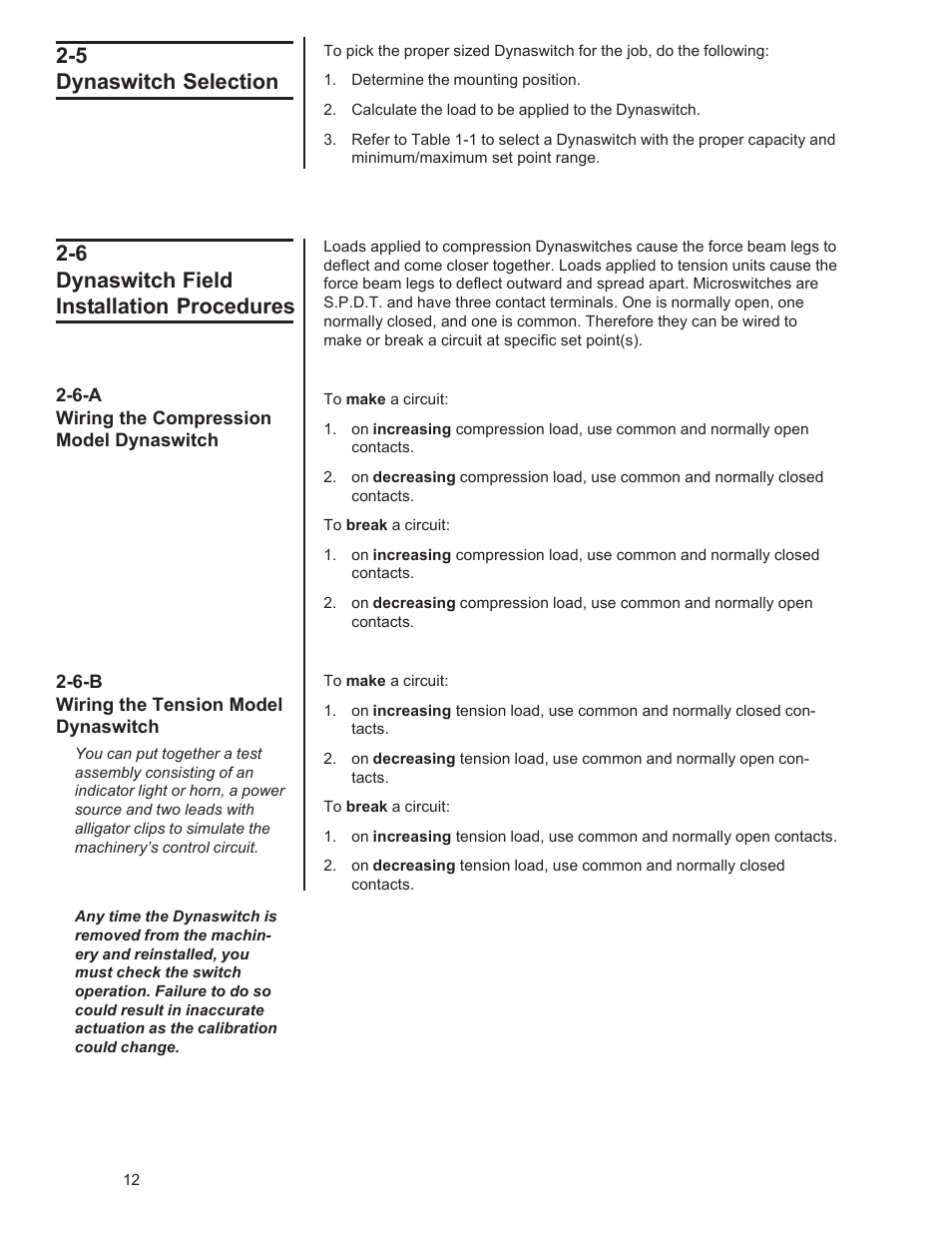 Dillon DynaSwitch User Manual | Page 12 / 20