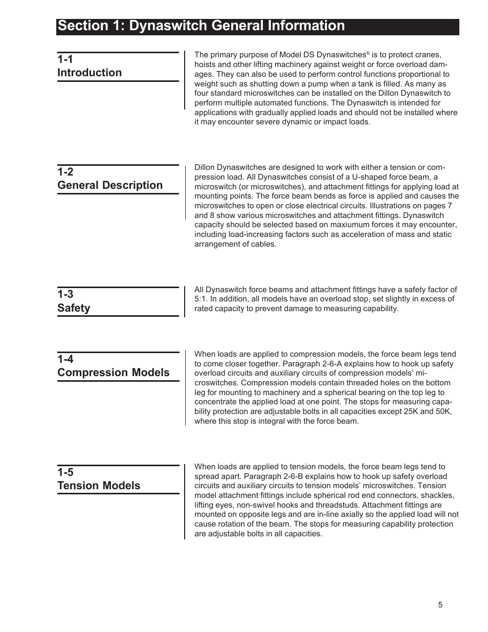 Dillon DynaSwitch User Manual | Page 5 / 20