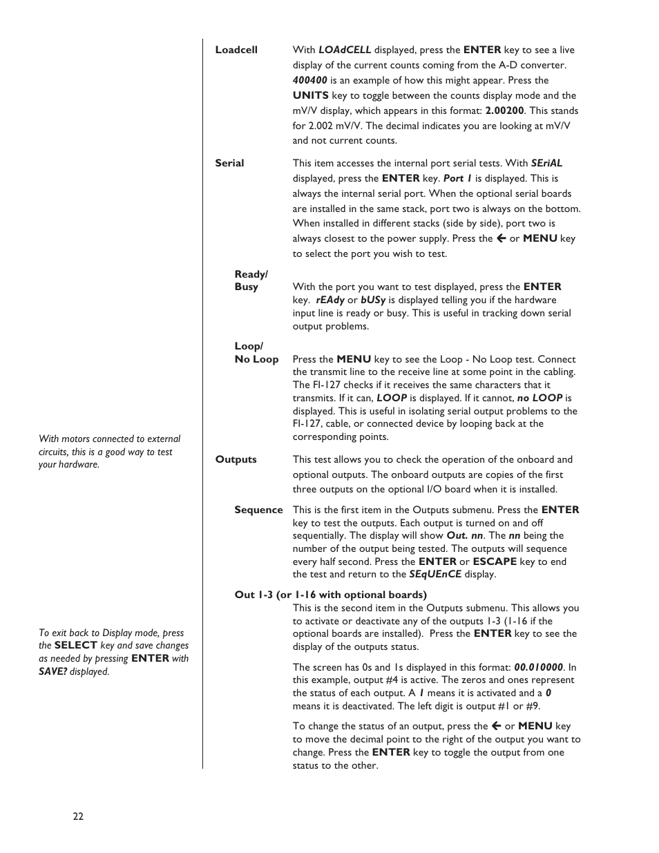 Dillon FI-127 User Manual | Page 22 / 68
