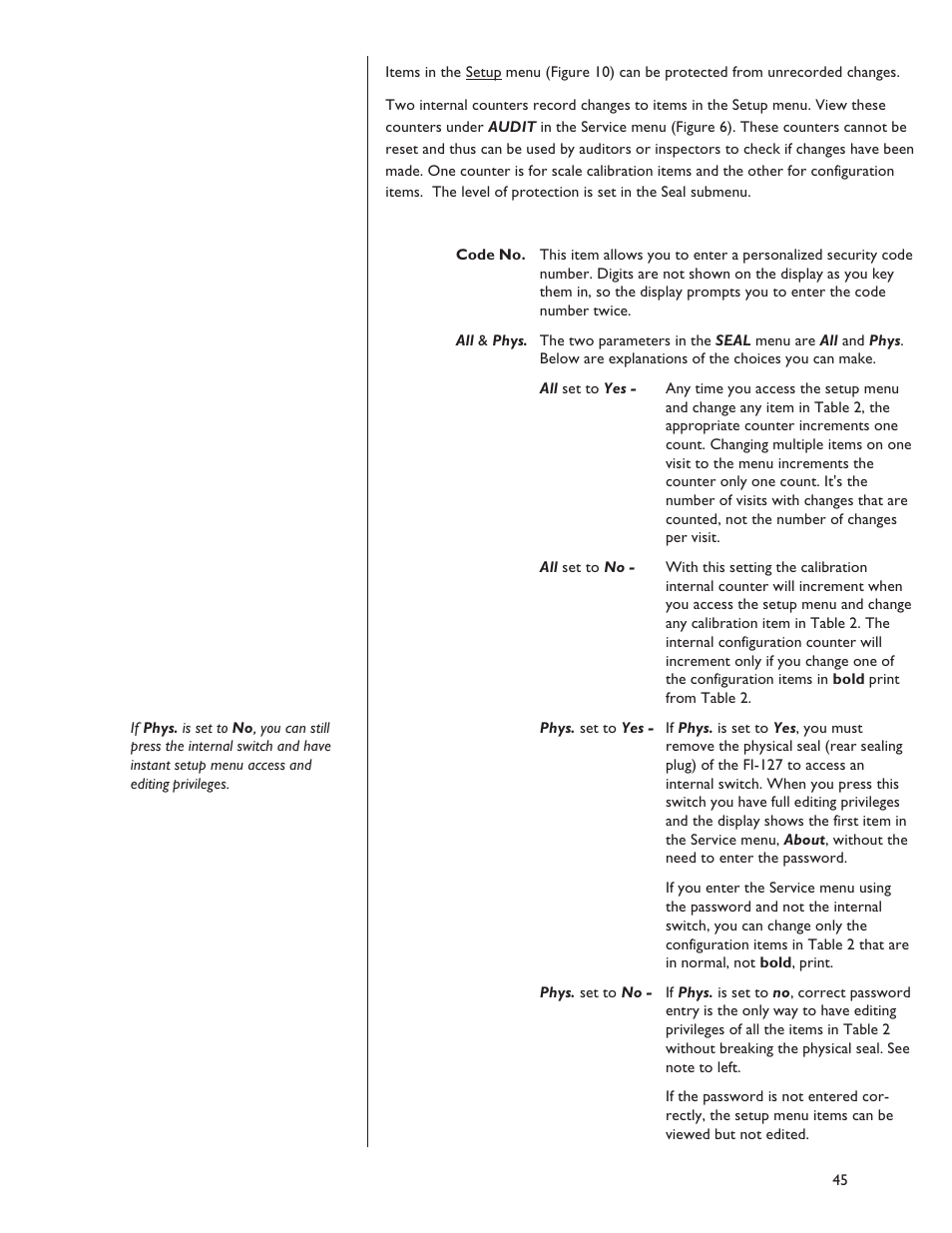 Dillon FI-127 User Manual | Page 45 / 68