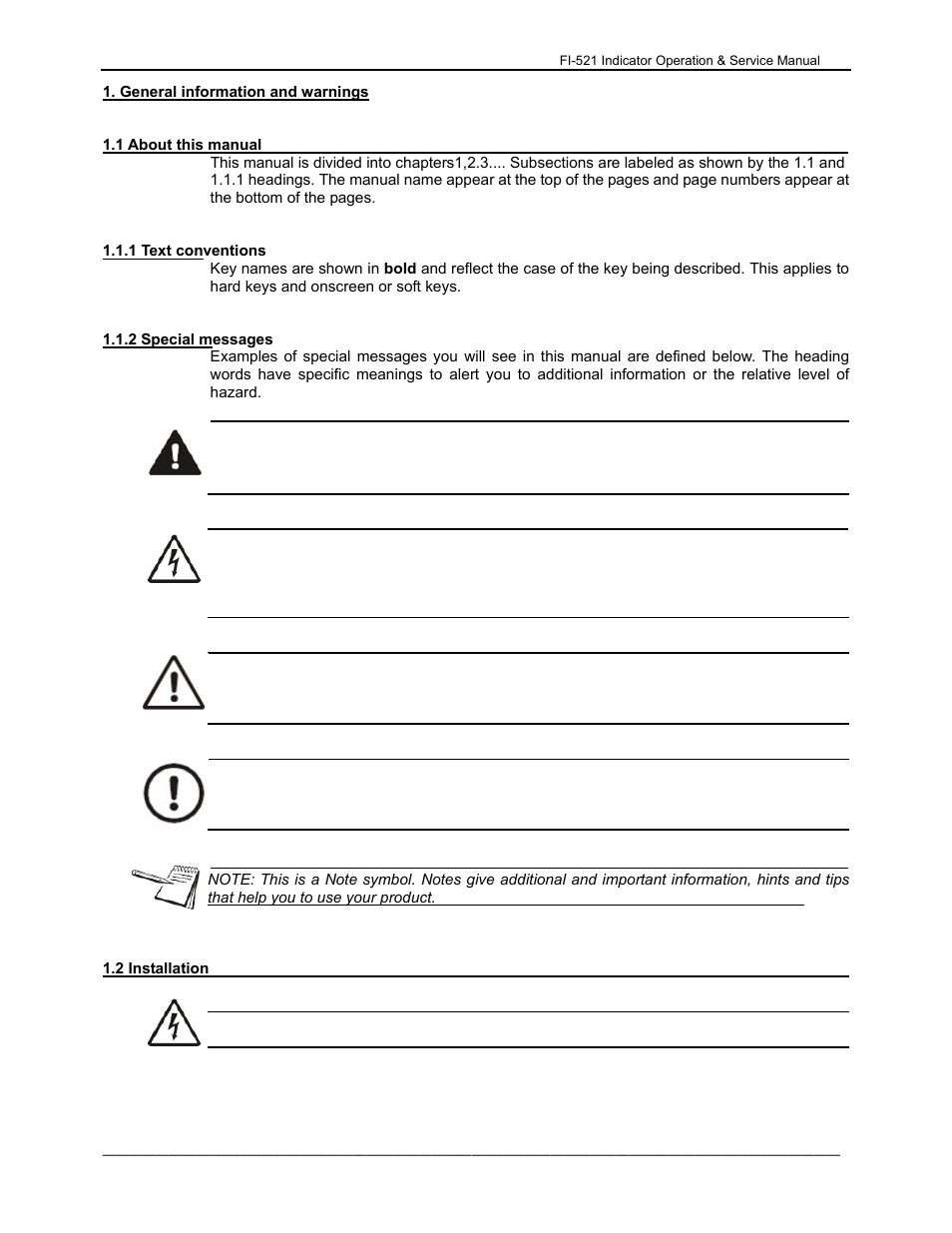 Dillon FI-521 User Manual | Page 4 / 44