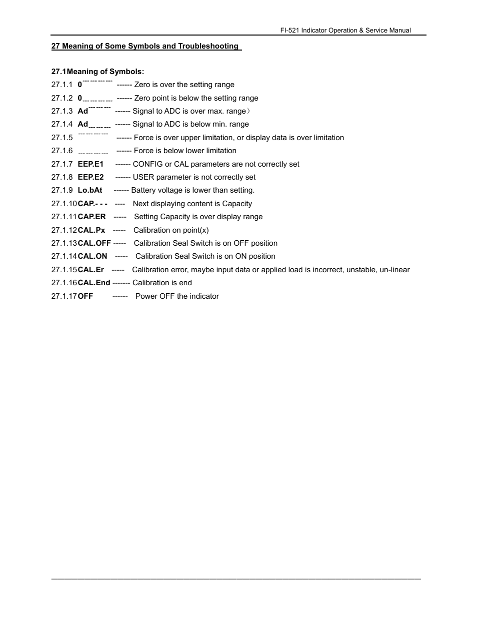 Dillon FI-521 User Manual | Page 40 / 44
