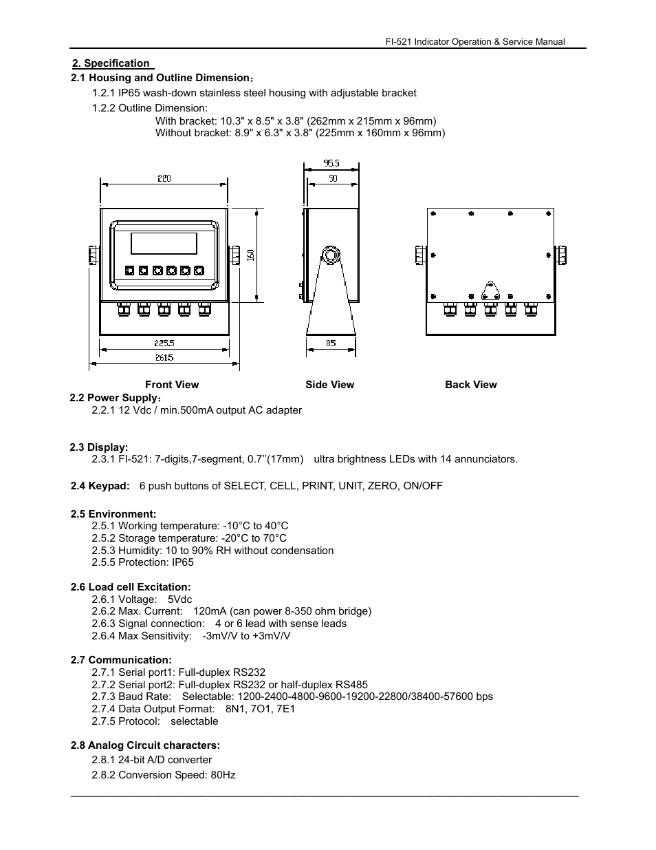 Dillon FI-521 User Manual | Page 7 / 44