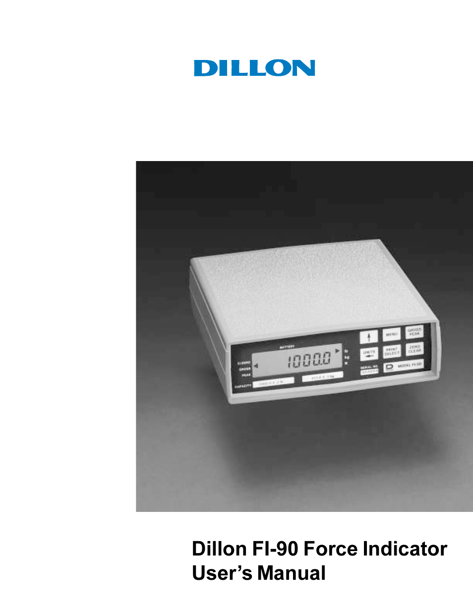 Dillon FI-90 User Manual | 24 pages