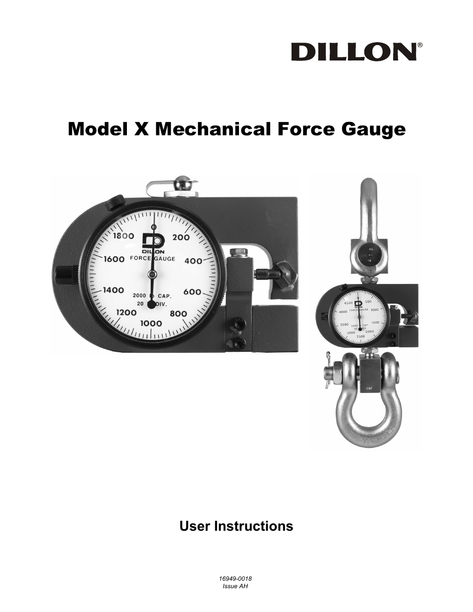 Dillon X Force Gauge User Manual | 18 pages