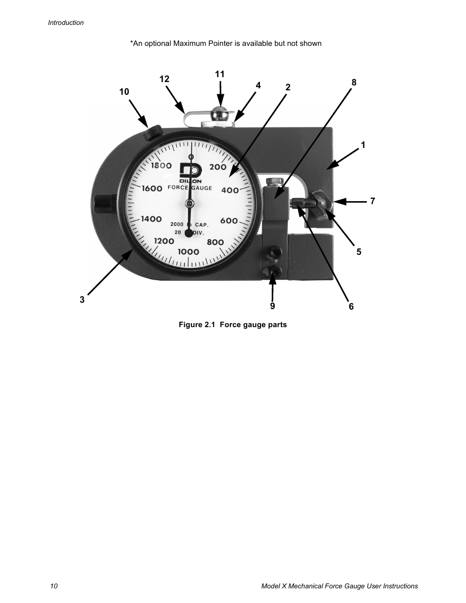 Dillon X Force Gauge User Manual | Page 10 / 18