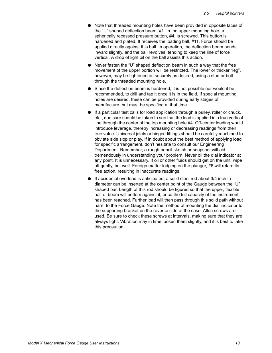 Dillon X Force Gauge User Manual | Page 13 / 18