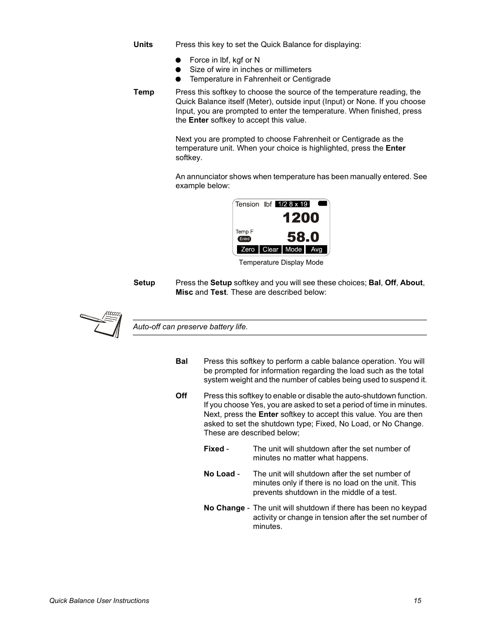Dillon Quick Balance Tension Meter User Manual | Page 15 / 26