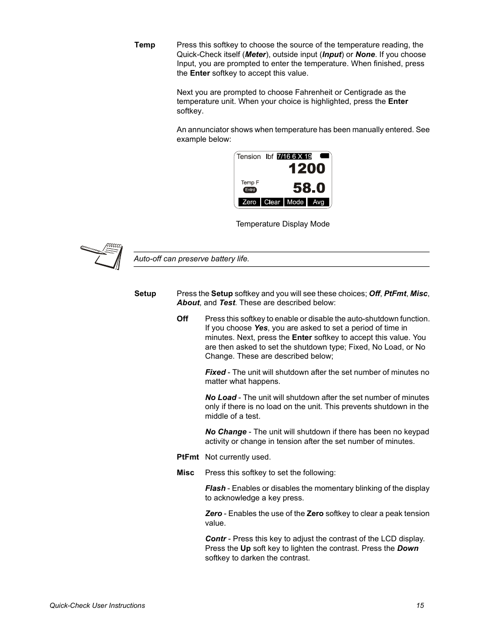 Dillon Quick-Check Wire Tension Meter (Old) User Manual | Page 15 / 28