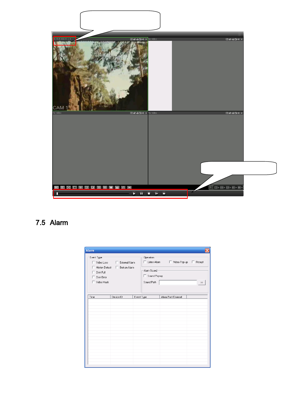 Alarm, 5 alarm | DVR systems DVR31xxH Series User Manual | Page 122 / 146