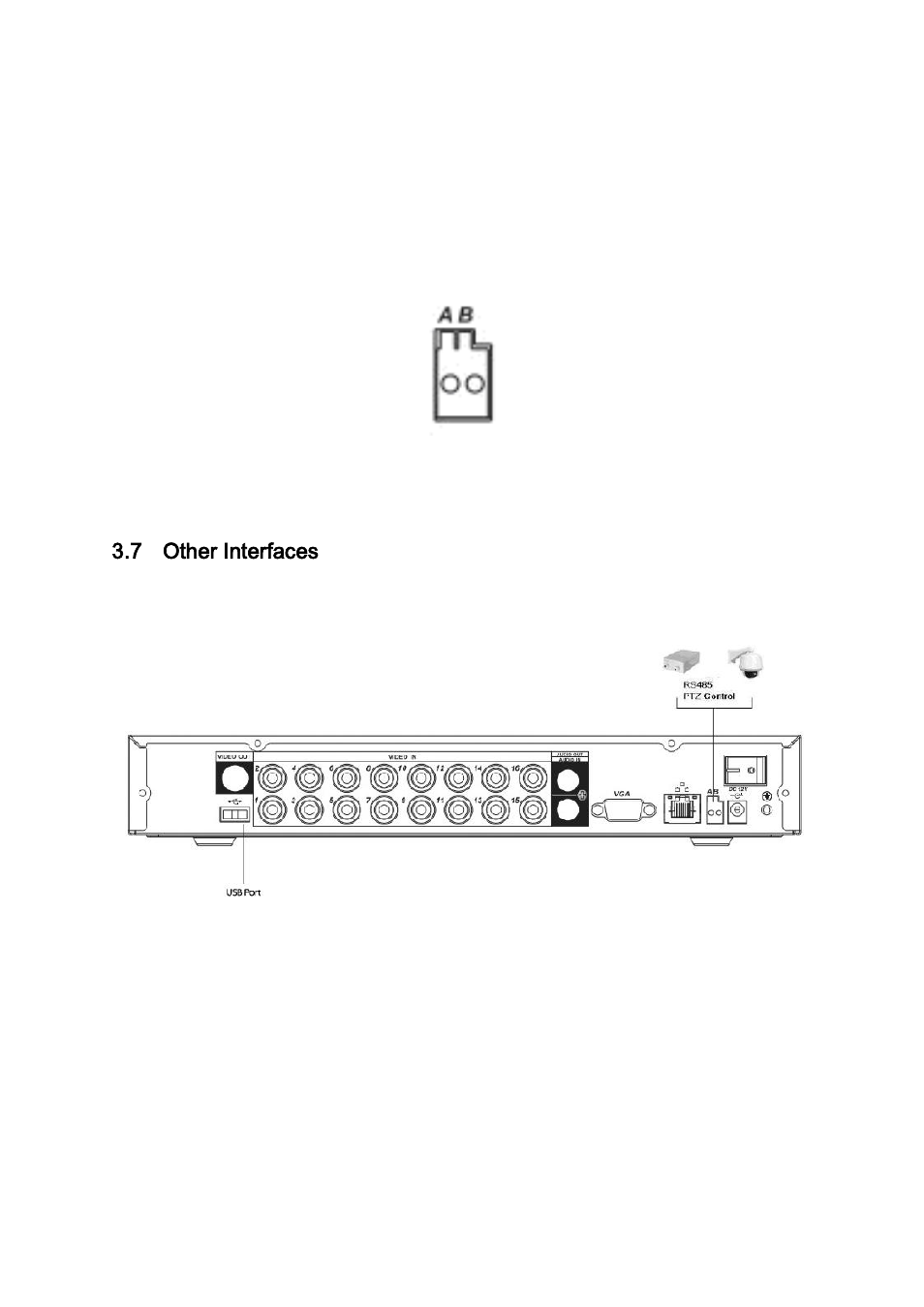 Other interfaces, 7 other interfaces | DVR systems DVR31xxH Series User Manual | Page 26 / 146