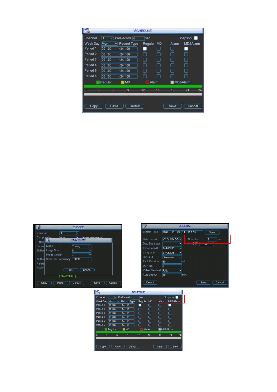 Snapshot | DVR systems DVR31xxH Series User Manual | Page 37 / 146