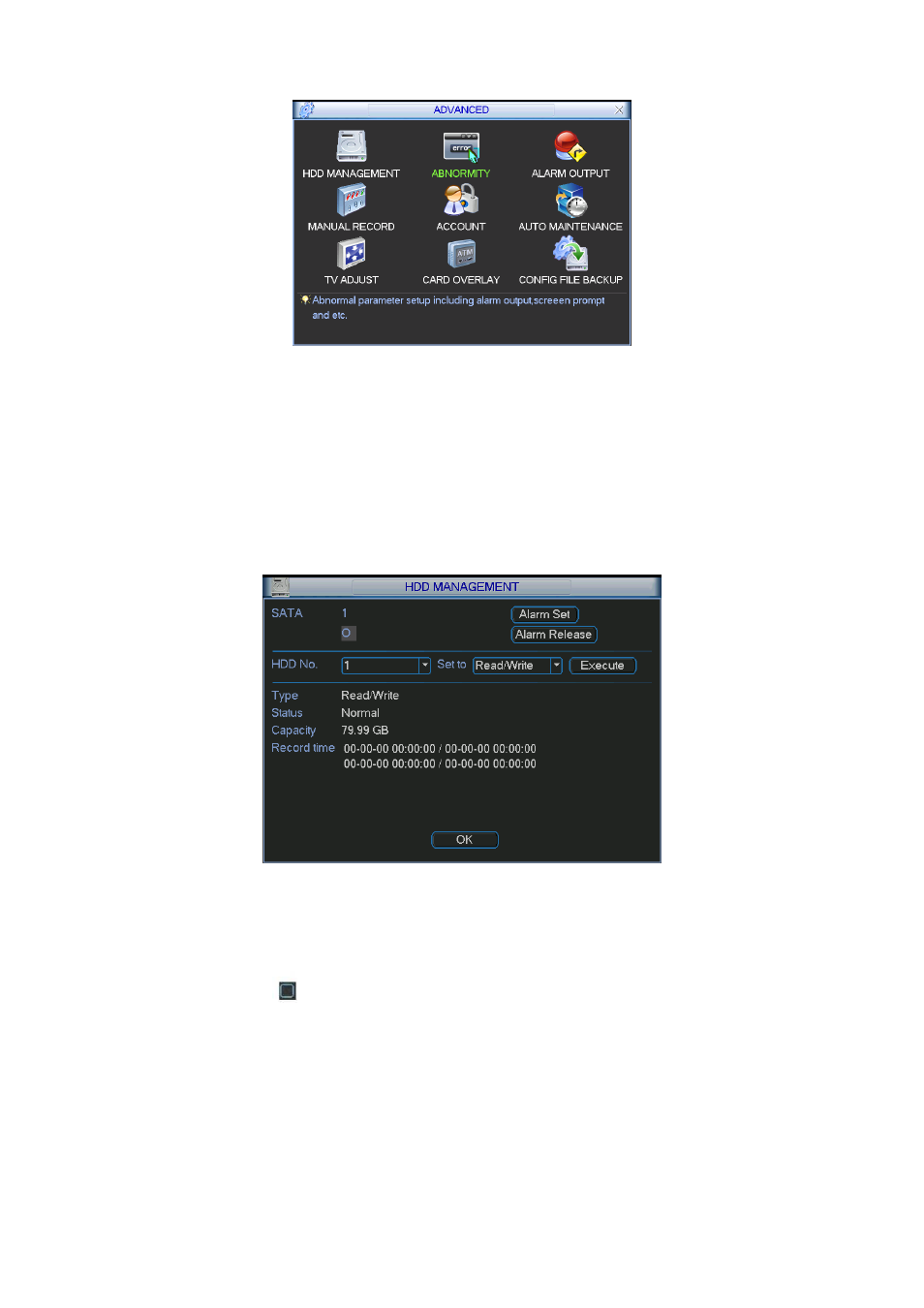 Hdd management | DVR systems DVR31xxH Series User Manual | Page 67 / 146