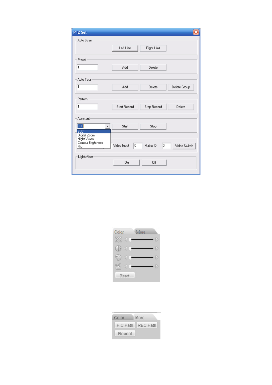 Color, Picture path and record path, 443h | Figure 7-13 | DVR systems DVR31xxH Series User Manual | Page 89 / 146