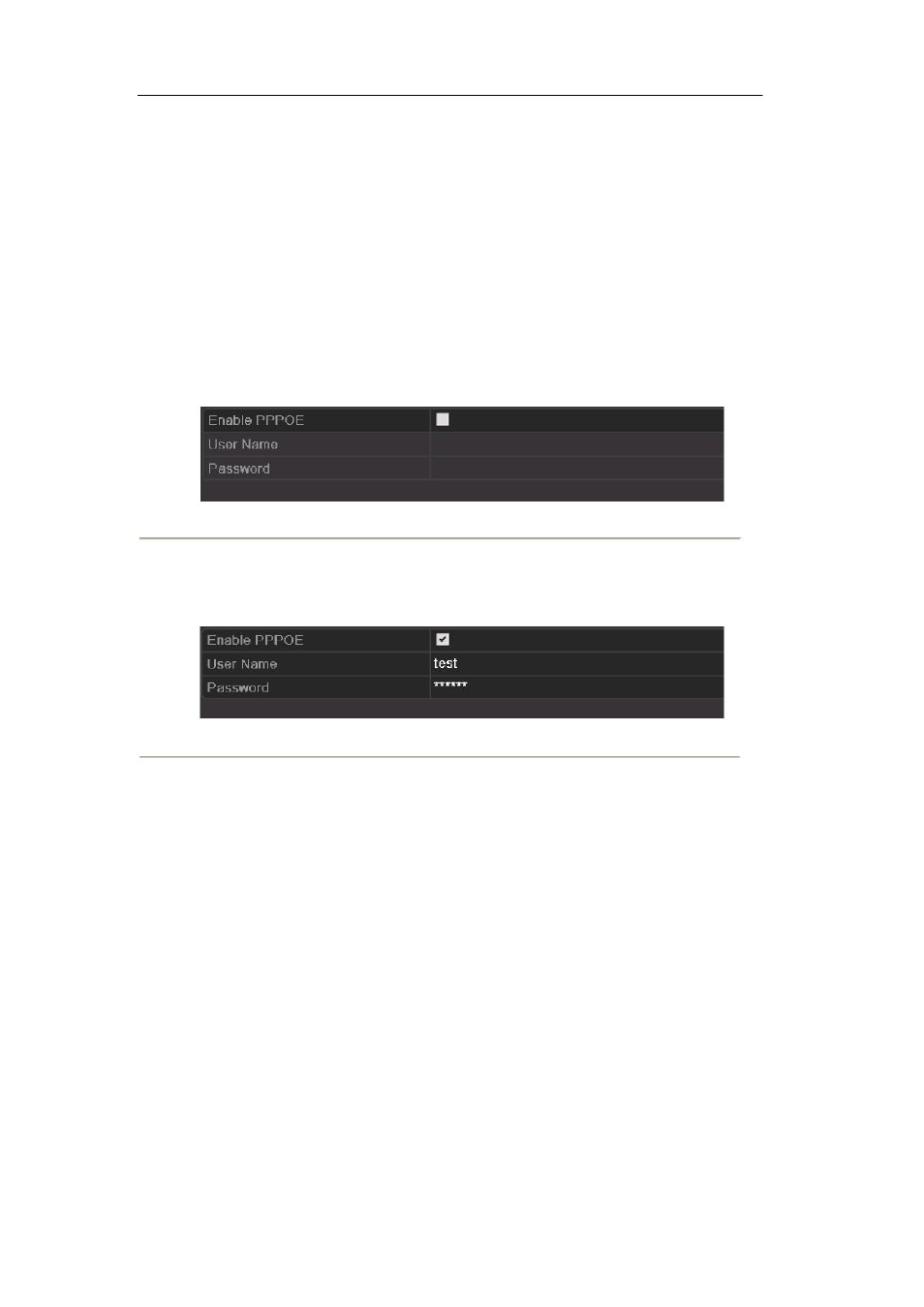 2 configuring advanced settings, 1 configuring pppoe settings, 2 configuring ddns | DVR systems DVR-HDE-960H-960H2 Series User Manual | Page 120 / 180