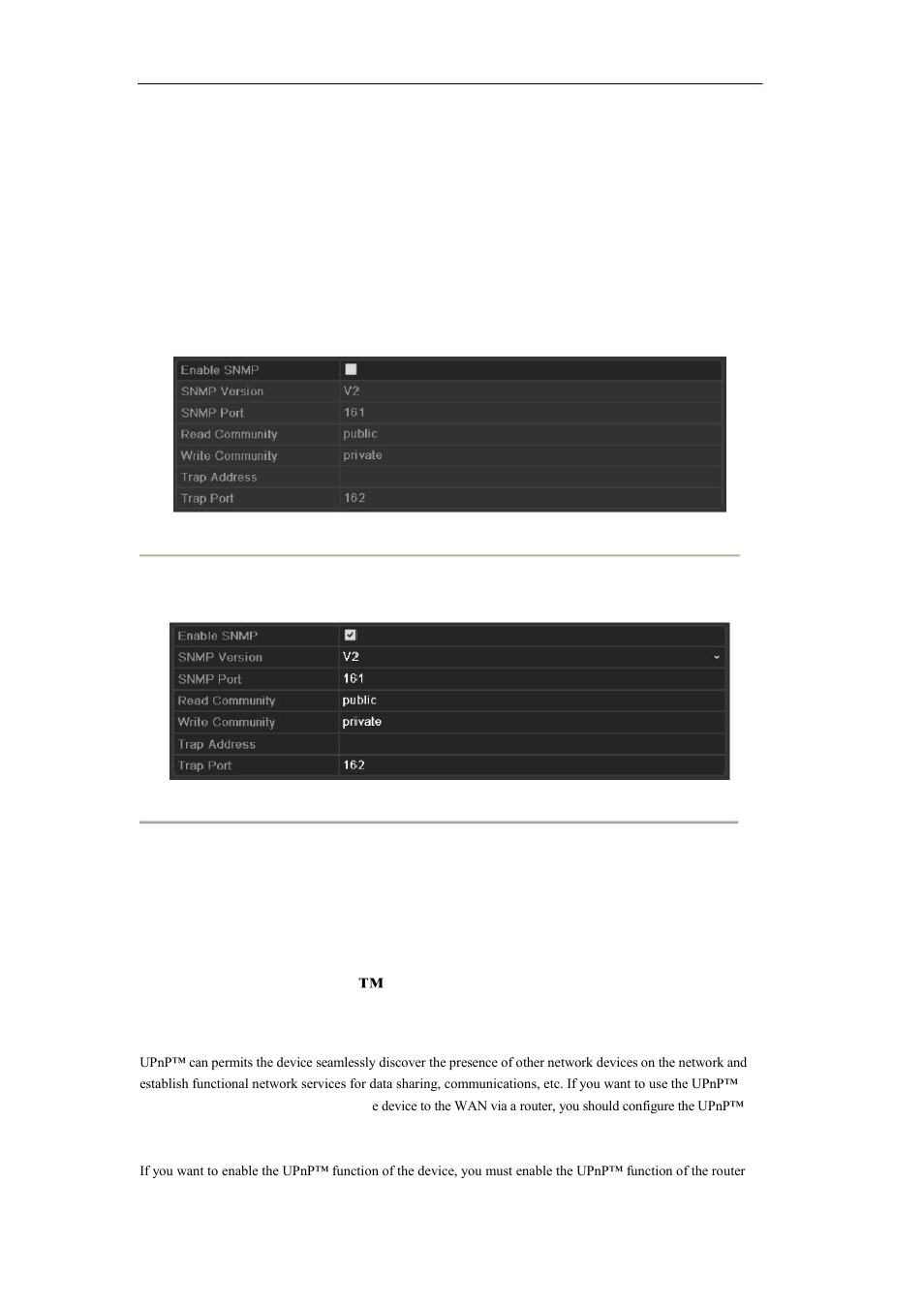 4 configuring snmp, 5 configuring upnp | DVR systems DVR-HDE-960H-960H2 Series User Manual | Page 124 / 180